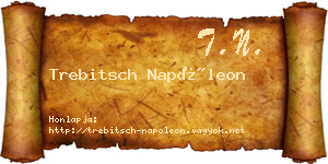 Trebitsch Napóleon névjegykártya